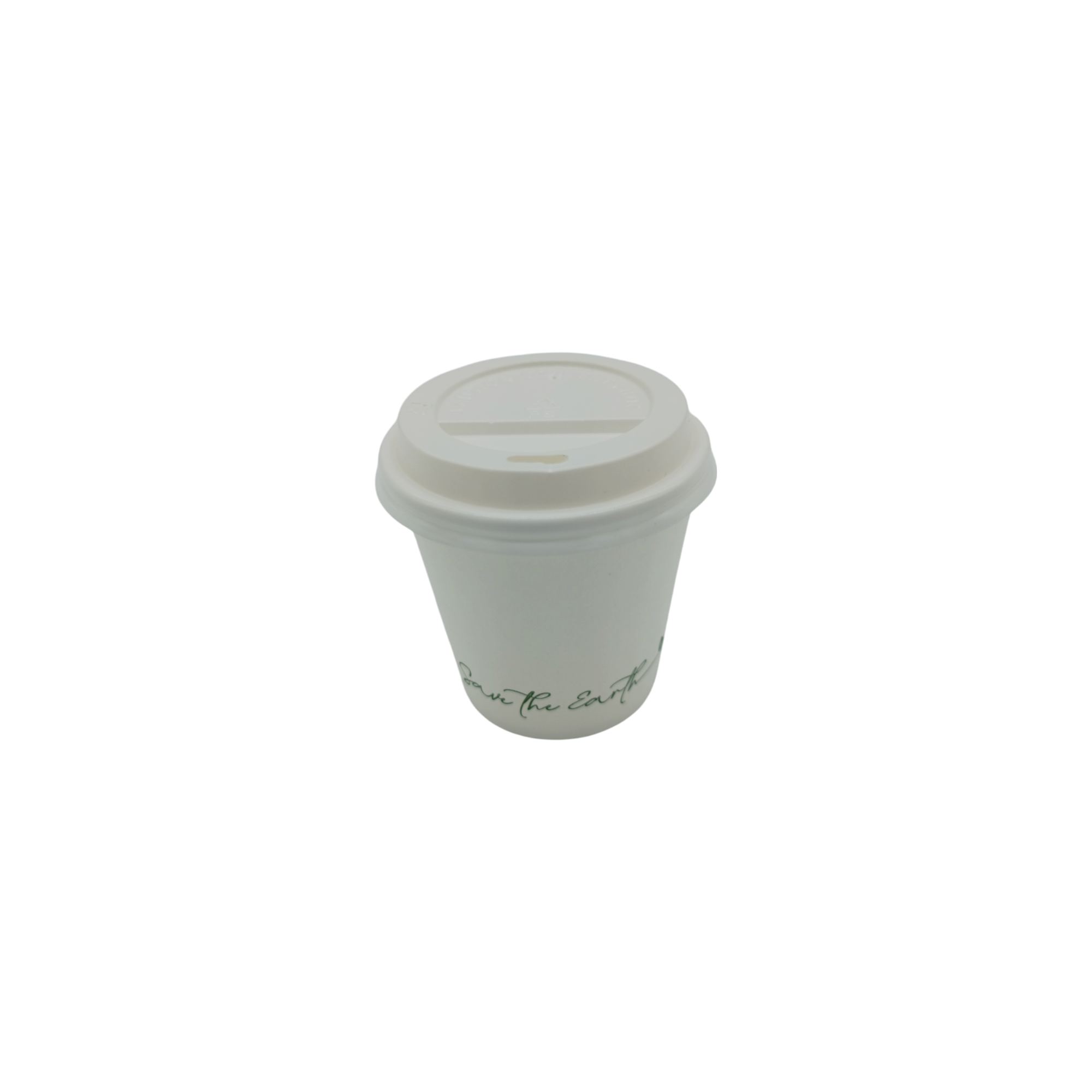 Gobelet 10/12 cl (4 oz) en Carton Blanc avec Couvercle en Plastique